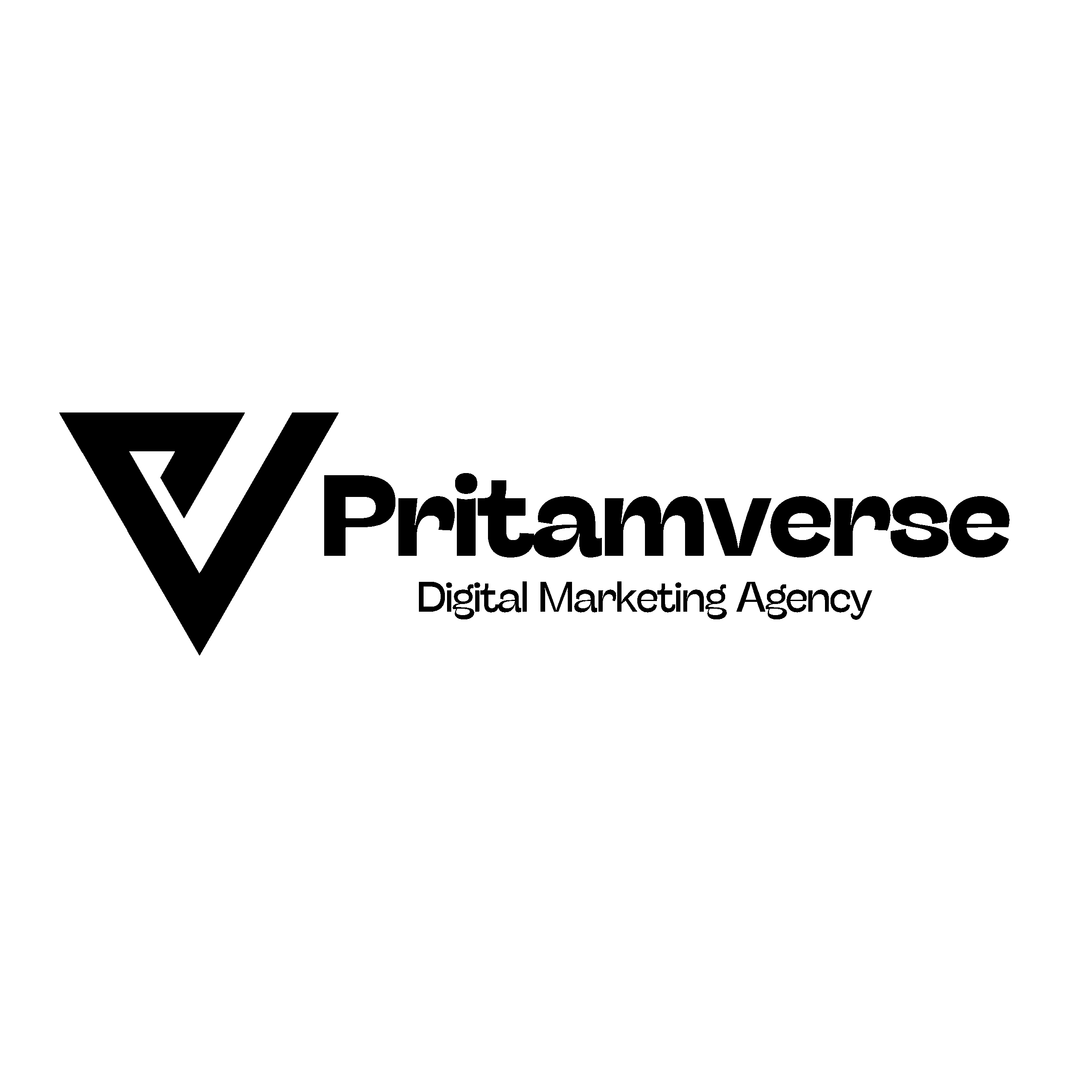 blue and white modern minimalist digital marketing agency logo